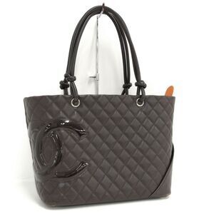 Chanel Cambon Line Large Tote Bag Leather Black